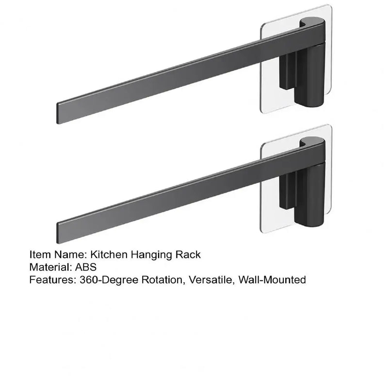 1/2Pcs 20cm Kitchen Hanging Rack 360 - Degree Rotation Wall - Mounted Rotating Organizer Vertical Storage - View 5 | SAMAG