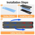 TEUCER M2 2280 Solid State Hard Disk Aluminum Radiator M.2 SSD Heatsink with Thermal Silicone Pad For PS5/PC/Laptop Cooling