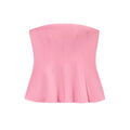 Women Sexy Fashion Strapless Peplum Bustier Tops Straight Neck Side Zipper Female Camis Mujer