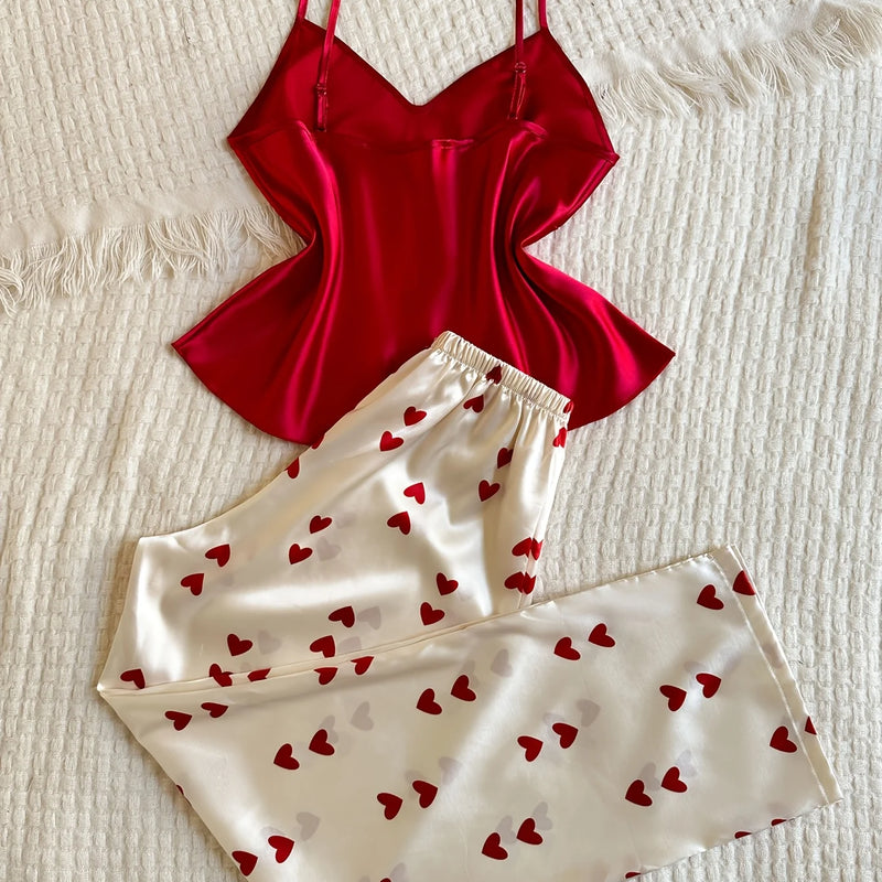 New V Neck Women's Pajamas with Contrast Color Solid | SAMAG