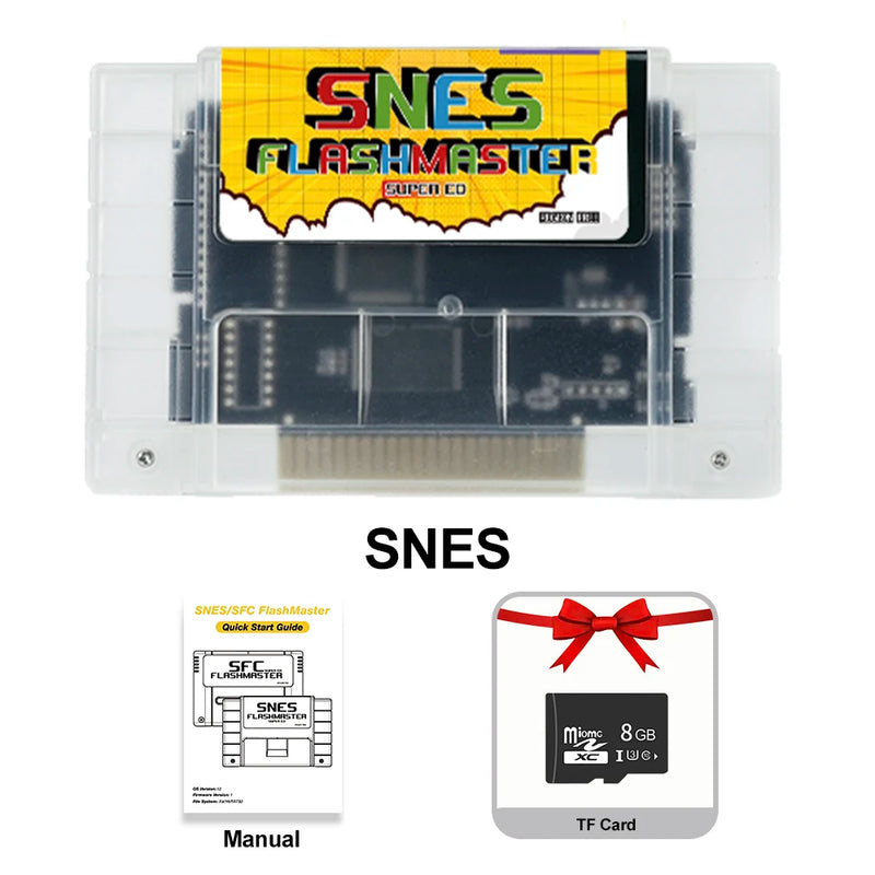3000 in 1 V12 SNES Game Card With 8GB TF Card SFC Game Cartridge For Nintendo SNES Game Console  Game Accessories