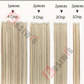 18-32Inch 16 Clips in Hair Extensions Long Straight Hairstyle Synthetic Blonde Black Hairpieces Heat Resistant False Hair Daily