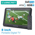 LEADSTAR D8 Portable TV 8 Inch DVB-T2 ATSC ISDB-T tdt DTT Digital and Analog Mini Small Car Television Support TF MP4 H.265 AC3