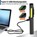 KDULIT 4 in 1 Multifunctional LED Pen Flashlight Built in 800mah Battery USB Rechargeable with Magnetism Work Repair Lantern