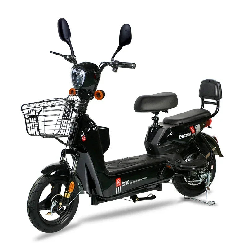 New Electric Bicycles Lead-acid Lithium Battery 48V 12A  20A Urban Electric Scooter 14" Two-wheeled Battery Car Adult Mobility