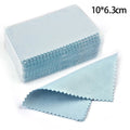 50pcs 10x6.3cm/10x6cm/8x6cm Silver Clean Polishing Cloth Soft Clean Wipe Wiping Cloth For Necklaces Rings Jewelry Clean Tools