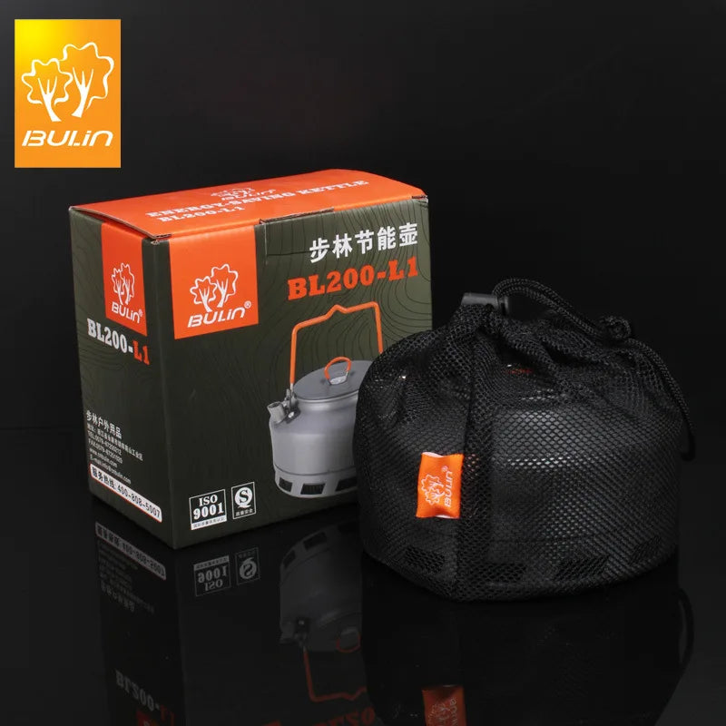 Camping Portable Kettle Teapot Coffee Pot 1L/1.5L Heat Gathering Ring Fast Heating Kettle