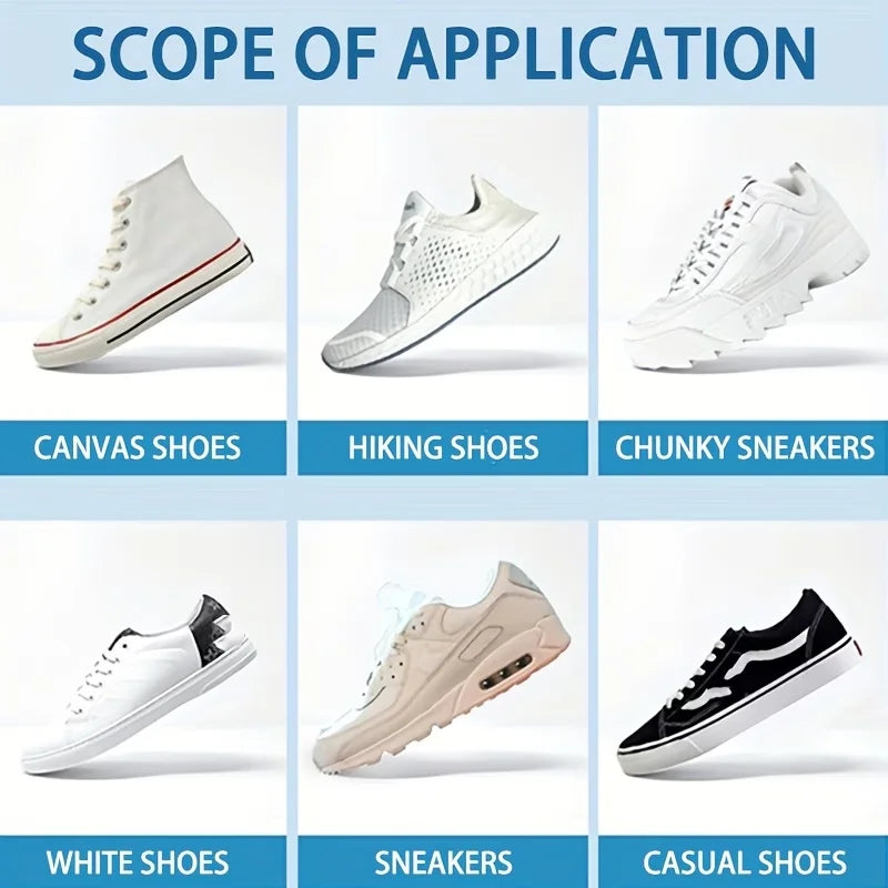 White Shoe Cleaning Cream, Quick Dry Sneaker Care Polish for White Shoes, Sports Shoes and Mesh Uppers