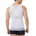 Men‘s Cross Back Mesh Body Shaper Vest Breathable Cool Summer Back Support Compression Tank Workout Casual Slimming Undershirt