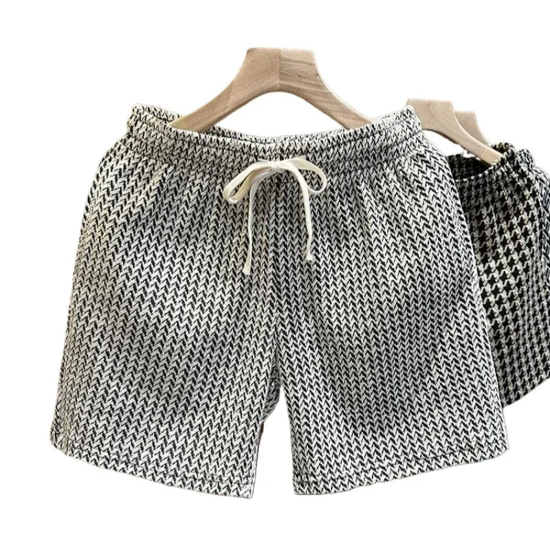 Men's Clothing Print Plaid Shorts Summer Stylish Straight | SAMAG