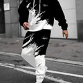 The new men's set for Spring and Autumn features street fashion casual comfort and soft 3D gradient pattern printing | SAMAG