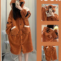 Winter Pajamas For Women Cartoon Hooded Long Robe Cute | SAMAG