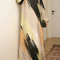 Horetong Summer Muslim Abaya Women Dress Art Print O-Neck | SAMAG