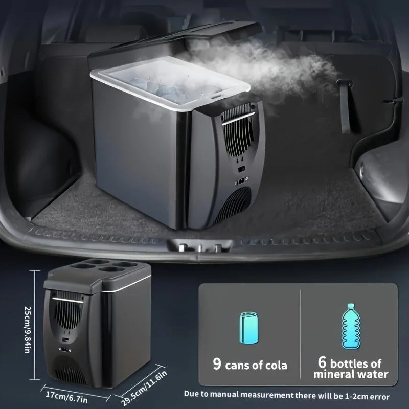 New 6L Portable Compact Mini Fridge 12V Car Refrigerator Freezer for Camping Traveling Electric Cool Box Summer Outdoor Fridge