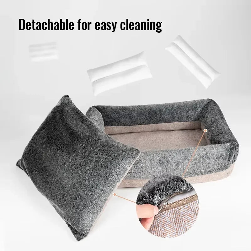 for Truelove Premium Warm Comfortable Dog Bed for Large Dogs High Quality Soft Removable Calming Plush Cat Pet Sofa Bed