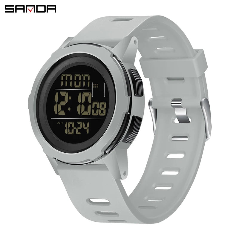 SANDA New Men Sport Wristwatch Luxury Luminous LED Analog Digital Display Stopwatch Waterproof Male - Visuel 9 | SAMAG