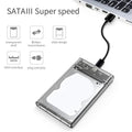 Transparent HDD Case HDD Enclosure 2.5 Inch SSD SATA To USB 3.0 Type-C 3.1 Adapter Portable External Hard Drive Box Tool-Free