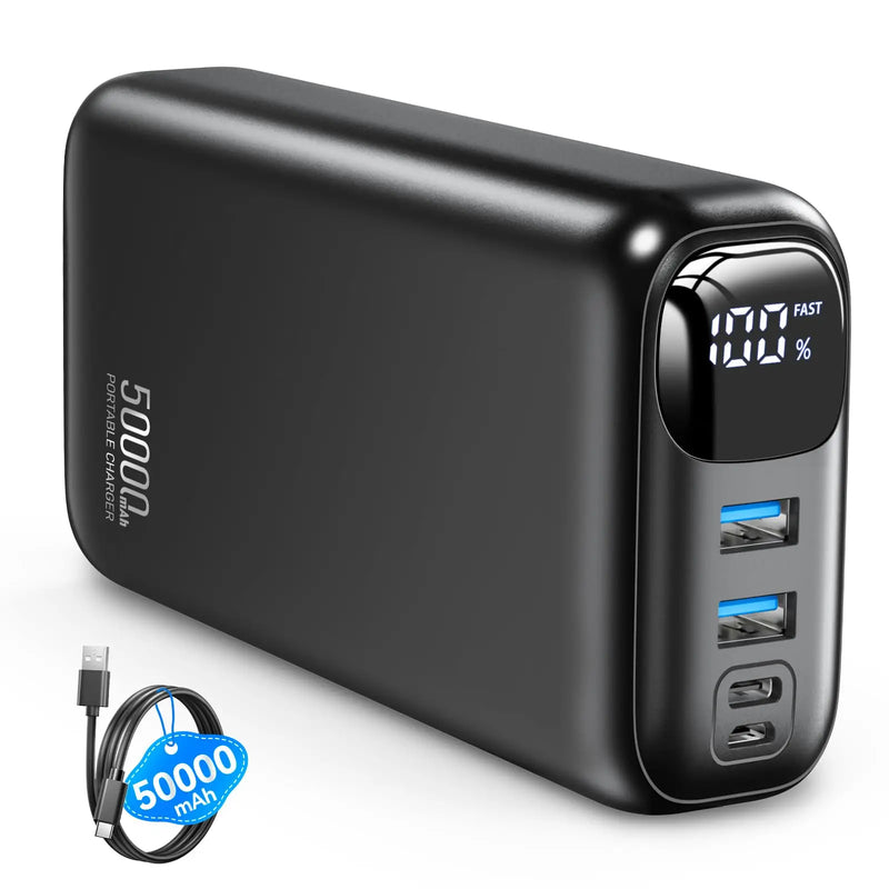 Portable Charger 50000mAh Power Bank - 22.5W Fast Charging External Battery Pack,USB-C Portable Phone Charger for iPhone