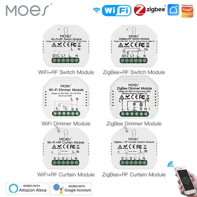 MOES Tuya Smart ZigBee WiFi Switch Module Dimmer Curtain | SAMAG
