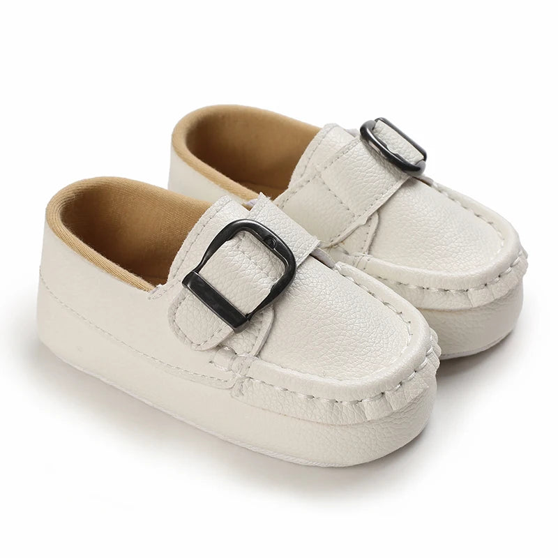 VALEN SINA New Baby Shoes White Christening Baptismal Moccasins Infant Boys Girls Slip-On Peas Shoes Walking Shoes