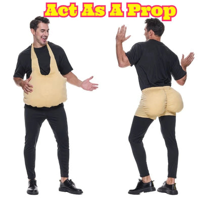 Fake Belly and Butt Pads Halloween Costume Props | SAMAG