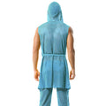 Men's Fishnet Hollow Out Robes Classic Lounge Pants Sexy Sleepwear Mens Robe Sets Daily Home Sleeveless Bathrobes Hooded Pajamas