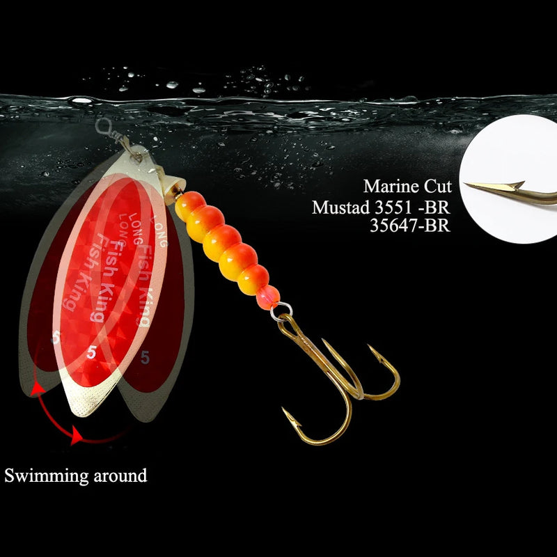 Spinner Lure Bait with Hooks Pesca Wobblers Metal Fishing - View 5 | SAMAG