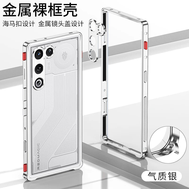 Case For ZTE Redmagic 11 Air Luxury Metal Bezel Ultra-Thin Anti-slip Thermal Cover For Redmagic11 Air Shockproof Bumper Funda