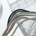 1PC Luxury Rhinestone Shoelaces Rainbow Diamond Shoe laces Sneakers Laces Shoes Round Shoelace 100/120/140/160CM  DIY Strings