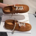 German Training Shoes Women 2026 Summertime Flat Lace-up Forrest Gump Shoes Women Genuine Leather Mesh Ventilation Sneakers