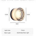 Modern Circular Wall Lamp LED Glass Wall Lamp Sconce Living Room Corridor Bedroom Bathroom Home Decoration Indoor Lighting