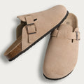 Crestar Cork Suede Mules Slippers For Women Fashion Men Clogs Shoes Classic Cork Antislip Outdoor Slippers With Arch Support