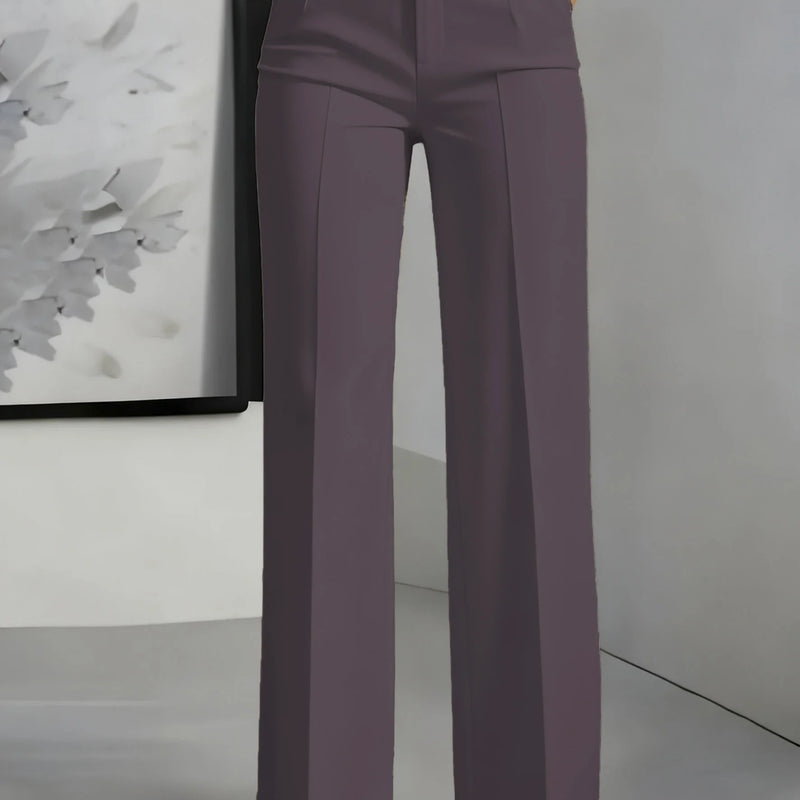 New Women's High - Waisted Draped Straight - Cut Suit Pants - View 20 | SAMAG
