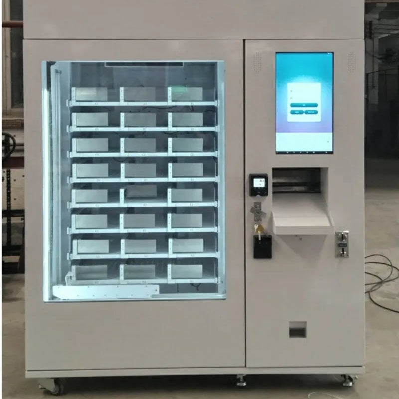 Customized Automatic Hot Food Vending Machine Smart Dispenser With Microwave for Cooked Meals Pizza Burgers and Boxed Lunches