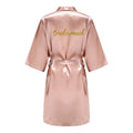 Rose Gold Kimono Satin Women Bathrobe Wedding Sister | SAMAG