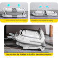 Foldable Silicone Baby Bathtub with Temperature Sensing, Non-Slip & Portable Infant Bath