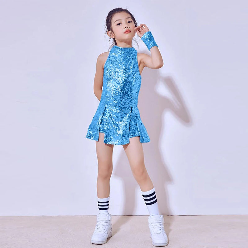 LOlanta 5 - 12 Years Girls Sequins Cheerleading Dress - View 5 | SAMAG