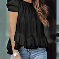 Plus size women's spring & summer simple fairy style puff - View 6 | SAMAG