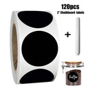 120pcs 5cm Chalkboard Labels with Pen Round Stickers Black Circle Labels Dot Stickers for Office Classroom Home School Crafts