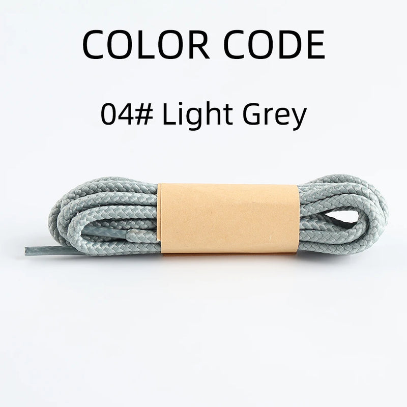 Classic Round Shoelaces Durable Polyester Solid Sneaker Boot Laces Anti-loose Replacement Sports Shoes Laces 1 Pair