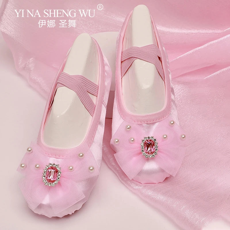 Dance Shoes for Women with Soft Soles Children's Classical Ballet Dance for Girl Dance Shoes for Dancing Practice Cat Claw Shoes