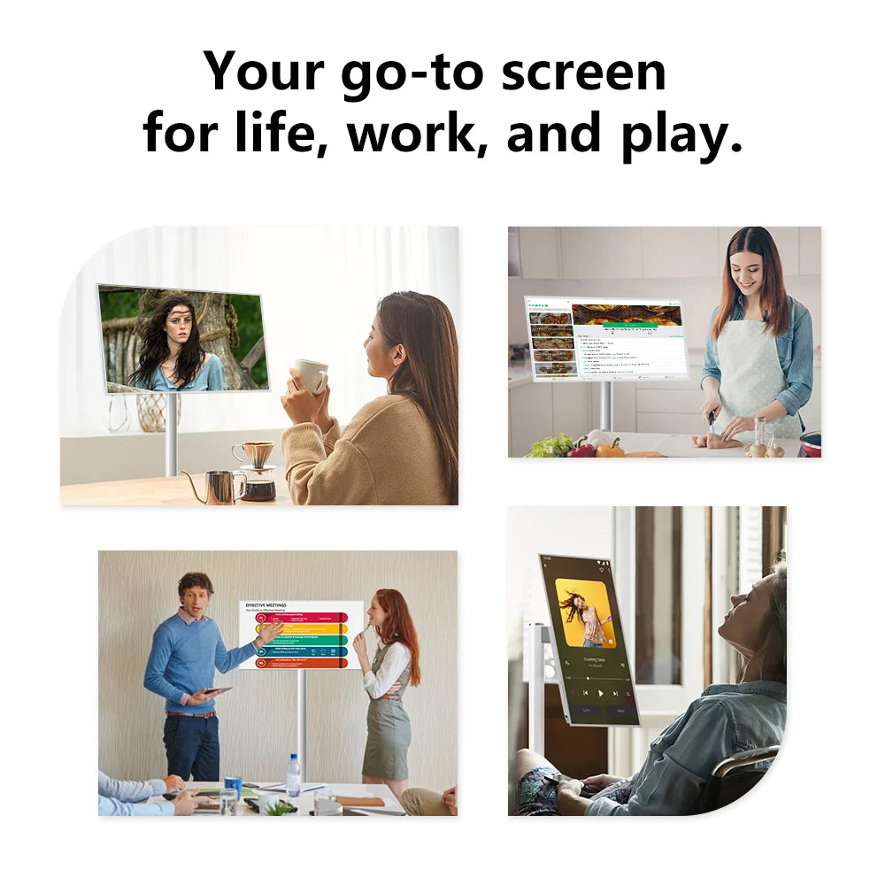 Full Movement 21.5inch Smart Android TV for Sport,work,home Using with Touch with 5G Wifi Android Big Tablet Portable Rolling Tv