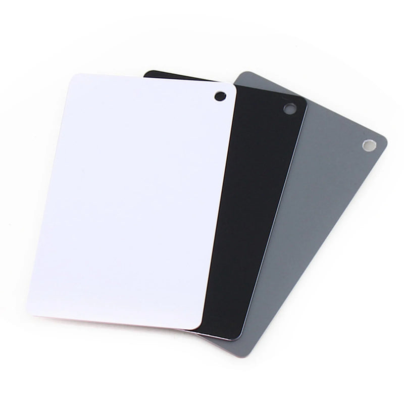 White Balance Card Set 3 in 1 18% Digital Photography Exposure Color Balance Card Set Gray/White/Black