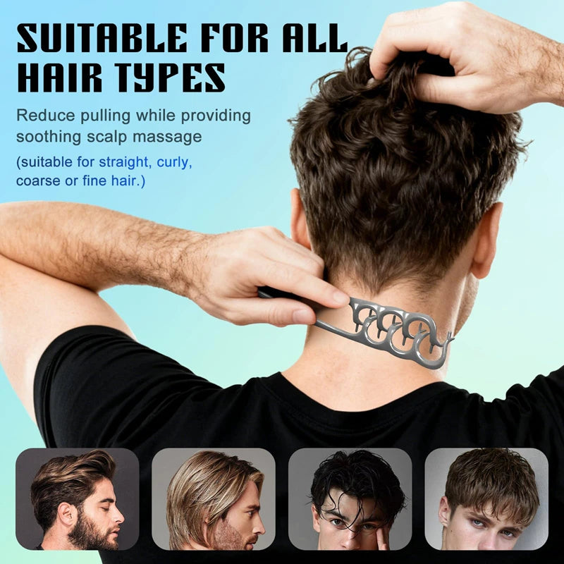 Dual Texture Styling Comb Volumizing Wide-Tooth Curling Tools Hair Roots Fluffy Clip Men and Women Care Styling Accessories