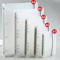 Transparent Binder, Matte Transparent Folder, Data Punching Folder, Ring Binder with Straps, for Office Document Storage