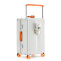KLQDZMS 20"24"26"28 Inch High Quality Luggage Bag Multifunctional Boarding Box Large Capacity Aluminum Frame Trolley Suitcase