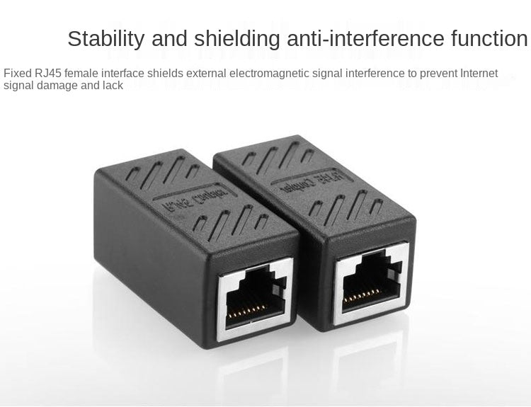 Network cable butt connector extender adapter rj45 network monitoring broadband crystal head adapter straight connector connecti