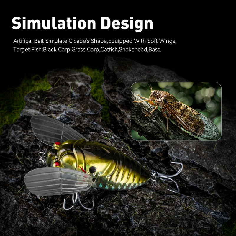 Kingdom Fishing Lure Bionic Cicada 40mm5.5g 55mm12.1g | SAMAG