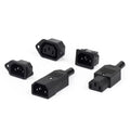 IEC 320 C13 C14 AC Inlet Power Plug Socket 250V 10A Fuse Red Lamp Rocker Switch Rewirable 3Pin Electrical Male Female Connector