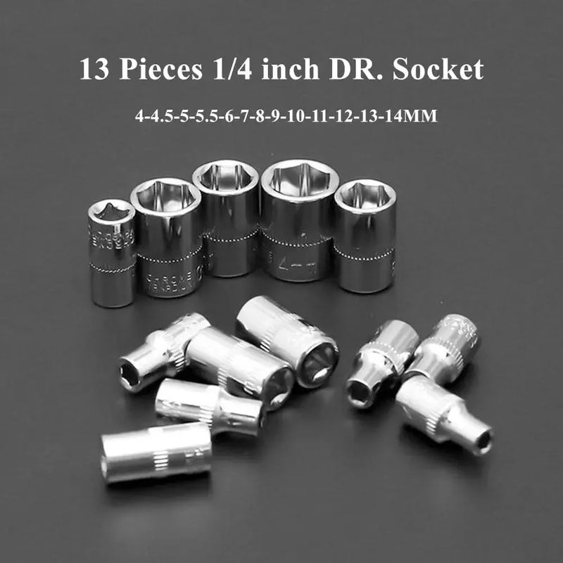 46PCS Car Repair Tool Kit Ratchet Torque Wrench Spanner Screwdriver Socket Set Combo Tools Kit Bicycle Auto Repairing Tool Mech